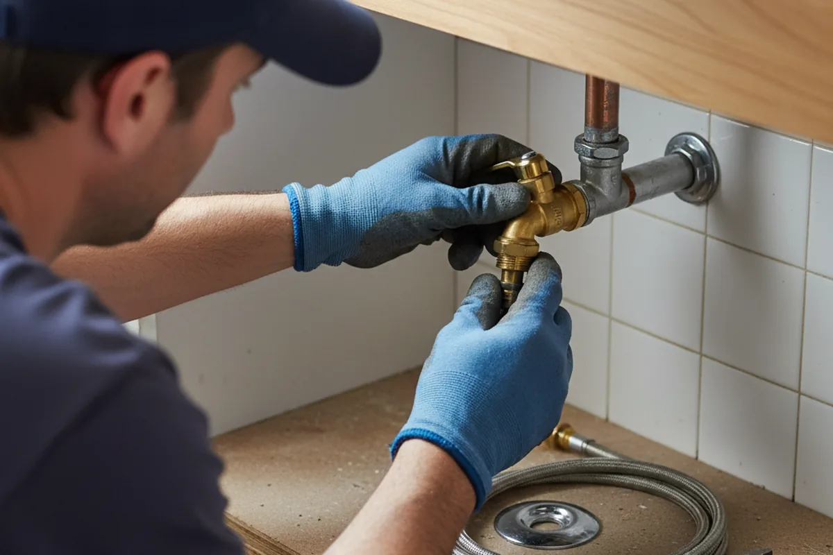 Shutoff valve and fitting work during Faucet and Fixture Repair in Griffithsville